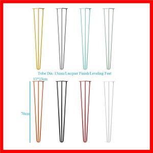 4PCS H70cm 스틸 튜브 머리핀 다리 W 레벨링 피트 테이블 데스크 커피 바 원시 블랙 화이트 골든 실버 그린