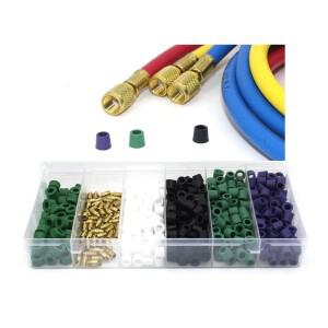 500PCS 에어컨 냉매 충전  씰링 링 5/16 1/4 R410a R22 충진 파이프 개스킷
