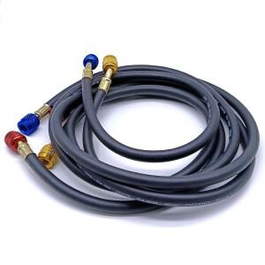 3개입 R134A 에어컨 충전 호스 볼 밸브 800 PSI 1/4인치 SAE (R410A R12 R502 차량용 냉매