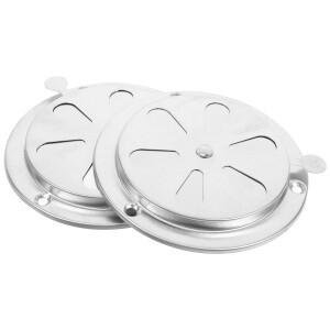 2개 스테인리스 스틸 통풍구 커버 원형 중공 디자인 오븐 환기 그릴 경량 녹 방지 금속 배기구