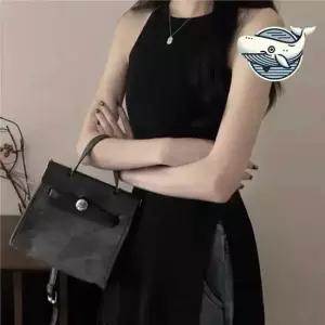 나시티 여름 필수 홀터넥 롱 민소매 드레스 바캉스