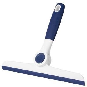 24.1CM(9.5인치) 접이식 창문 스퀴지, 청소, 유리문, 자동차 앞유리, 샤워 문용 부드러운 손잡이가 있는 휴대용 블루