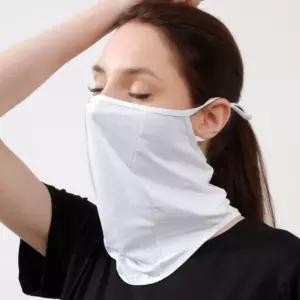 자외선차단 귀걸이형 쿨 멀티스카프 화이트 통기성 냉감 레저