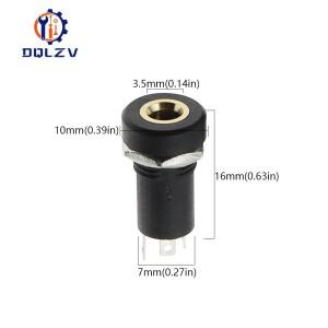 1/3/5PCS 3.5MM 4Pin 오디오 잭 소켓 스테레오 4 극 솔더 패널 마운트 너트 커넥터 헤드폰 암 PJ392A