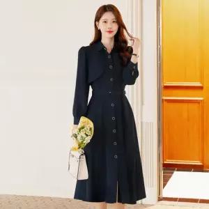 [시크라인] 세레넬 플랩 벨트 셔츠형 원피스