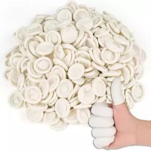 핑거코트 일회용 중간 크기의 핑거 프로텍터 엄지 장갑 천연 라텍스 슬리브 커버 손가락 끝 보호 전자 수리