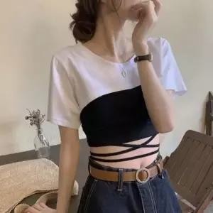 레이어드핫크롭 단체티 댄스부 레이어드 반팔티셔츠 핫 크롭티 박스티