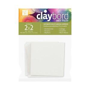 앰퍼샌드 아트 작은 프로젝트 공급 콜라주를 2인치 8인치 8팩 위한 클레이보드 주얼리 DIY 평면 수제 그림 타일 공예품