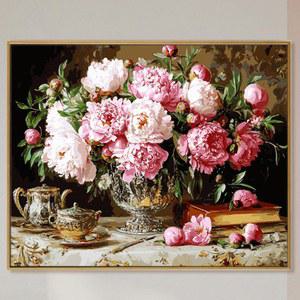 모란꽃 캔버스 그림그리기 대형 액자 돈들어오는그림 대형액자 DIY명화그리기