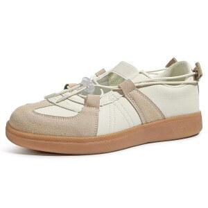 럭키 스텝 여성 발레 패션 스니커즈 캐주얼 편안한 레트로 플랫 경량 통기성 스케이트화