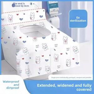 여행 변기 커버 출산 일회용 시트 부직포 호텔 종이 대형 방수 쿠션