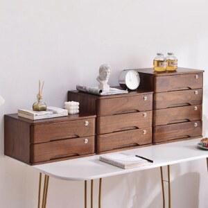 탁상용 서랍 사무실 책상위 열쇠 서랍장 3단 원목 1단 소형 2단