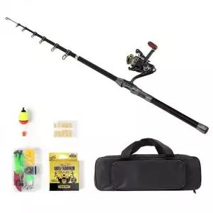[골드스마일]골든웨이브 스피닝릴 루어낚시 카본낚싯대 세트 2.7m
