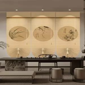 일식집커튼 입구 대나무 산봉우리가 문발 인테리어 이자카야 현관 리프팅 에이 고전 주방