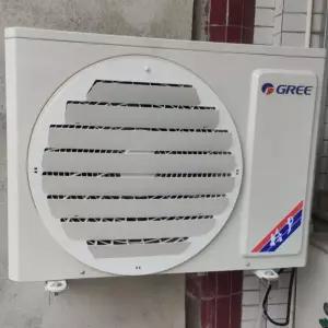 에어컨 실외기 앞 방향 화이트 패널 바람 구 스퀘어