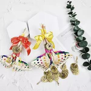 색동 복조리 소형 엽전 세트 전통 복조리개 새해 선물