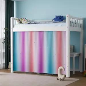 포리 이층 침대 커튼 - 로프트 프라이버시 바텀 커스터마이징 블록아웃 통기성 캐노피 청소년 용 (홀스타