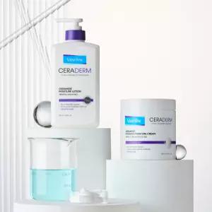 [1.+1]바세린 고보습 세라마이덤 모이스처 바디로션 500ml/바디크림 450ml