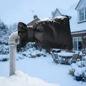 ( )겨울철 수도 동파 방지 커버 야외 수도꼭지 반사띠 덮개 중형