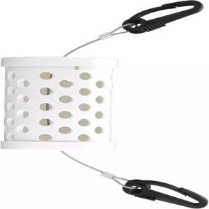 Hollowfly 대형 낚시 미끼 덫 케이지 게장 홀더 피더 박스 스타일 용기 5.9 x 3.9 인치 플라스틱 용량