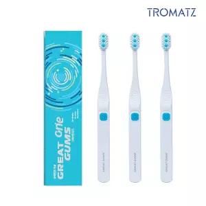 [트로마츠] 그레이트검즈 원 일체형 치석 플라그 제거 생체전류 칫솔 (3개) TROMATZ-GG1-3