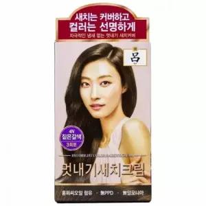 새치 커버 새치 염색 짙은갈색 염모제 멋내기 크림 4N 새치염색 일회용염색 머리염색