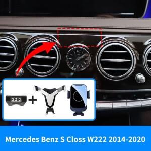 메르세데스 벤츠 호환 S 클래스 W222 2014-2018 2019 2020 에어벤트 마운트 휴대폰 핸드폰 거치대 GPS 스탠