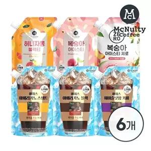 [맥널티]맥널티 아이스 파우치 1L 대용량 6입 (아메리카노/아이스티 택 1)