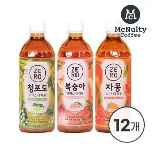 [맥널티] 아이스티 제로 500ml 12입 (복숭아/청포도/자몽)