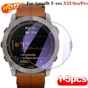 Amazfit T-rex 3 2 용 1-5PCS 강화 유리 액세서리 Ultra Pro HD 투명 화면 보호기 필름