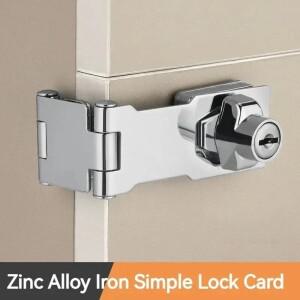 펀칭 없음 3단 서랍 잠금 플레이트 버클 90 ° 180 설치 나무 문 미닫이 옷장 파일 캐비닛