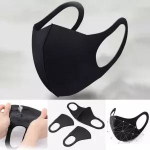 3D 입체마스크 빨아쓰는 연예인 블랙 패션마스크 미세먼지 자외선 차단 다회용 (5개)