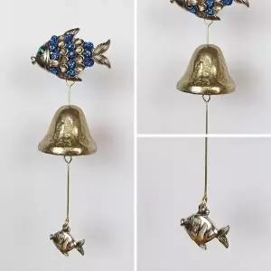 물방울부엉이1 블루 황동 현관 출입 풍경 문종 도어벨 (KYR-W5FD9D7)