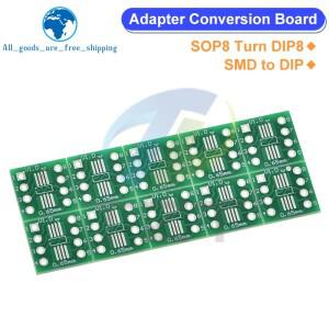 TZT 10/30PCS SOP8 DIP8 SMD를 어댑터 소켓으로 전환 SOP8/TSSOP8/SOIC8/SSOP8 보드-DIP 변환기 플레이트 0