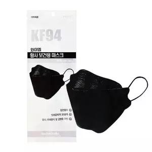 [기타][100매] KF94 와이엠 마스크 대형 블랙 보건용 검정 검은색 국산