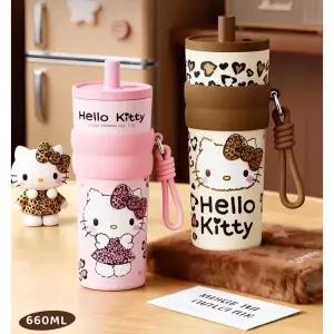 헬로키티 프리미엄 대용량 호피 텀블러 660ml