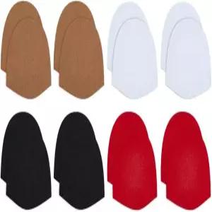 OLYCRAFT 8켤레 4가지 색상의 천 교체 볼링화 슬라이드 밑창 볼링 액세서리 펠트 슈 자가 접착 솔 보울링