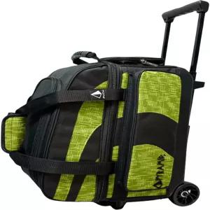 피라미드 디럭스 더블 롤러 2볼 볼링백 대형 별도 신발 수납공간(최대 2켤레 신발) 및 액세서리 포켓