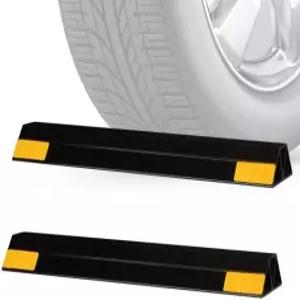 Stalwart 차고 주차 보조 장치 - 17.5인치 차량 정지 표시기 2개 팩 간편한 부착식 스토퍼 액세서리