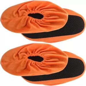 구호치 2켤레 볼링화 두꺼운 천 안감으로 미끄럼 방지 실내 보호 신발 커버 편안한 재사용 가능한 보호대