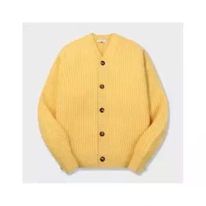 정품발송 본 울 100% HAZZ 가디건 옐로우 BN4FSW841YE 380579
