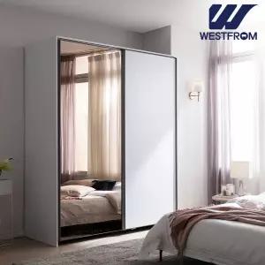 웨스트프롬 더블린 베이직 매트 슬라이딩 옷장 190cm, 행거형 / 반옷장+긴옷장/반옷장+반옷장