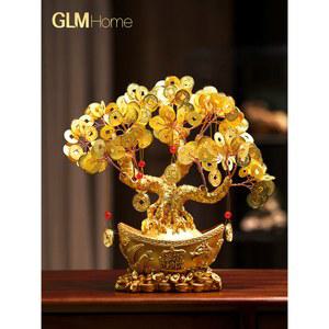 미니 황금색 금전수 개업선물 자수정 분수 이미지 분수대 복주머니