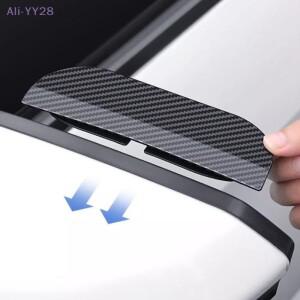 2개입 범용 자동차 백미러 레인 아이브로우 카본 파이버 패턴 쉴드 후방 거울 커버 액세서리