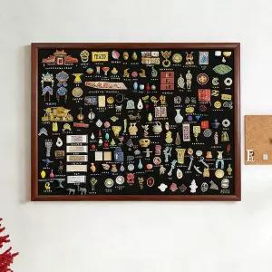 여행 마그넷 보드 장식 마그네틱 칠판 기록 자석판 추억보관