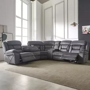 [아도라퍼니처]아도라퍼니처 프리미엄701 솔라원단 리클라이너 5인 코너형 소파세트