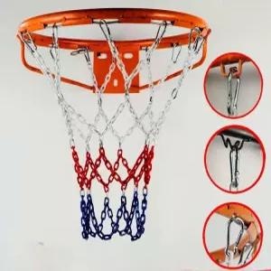 금속 농구림 체인 두꺼운 삼색 망간강망 농구 파운드 고리