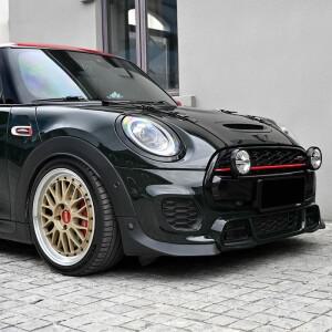 미니 쿠퍼 JCW 쿠퍼 S F55 F56 F57 용 ABS 플라스틱 전면 스플리터 Gp 스타일 그릴 립 교체 유형