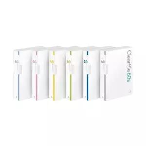 문화 444RYB18 클리어화일 60매 F524A-7 청색 박스(24개입)