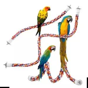 컬러로프 앵무새 컬러 횃대 장남감 그네 휴식공간 1P 40cm